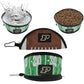 Pets First NCAA Purdue Boilermakers Collapsible Dog Travel Bowl, Food and Water Bowl for Dogs & Cats. Lightweight Leak-Proof Pet Bowl for Travel with Football Field & Pebble-Grain Design