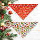 2 Pack Christmas Dog Bandana, Holiday Cat Bandana Flower and Christmas Tree for Small Medium Large Dogs Puppies Pets