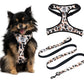 Juicy Couture Leopard Print Dog Harness and Leash Set – Adjustable Puppy Harness with Puppy Leash & Mesh Padding Dog Harness, Large