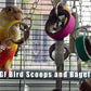 GILYGI Durable Bird Parrots Scoops and Bagel Toys, Pullable Stainless Steel Spoon and Cardboard Ring Toys for Small and Medium Bird Parakeets, Cockatiels, Conures, Budgie, Lovebirds, Finches