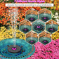 SZMP Solar Fountain 3.5W Bird Bath Fountains with Rosy Flower, 100% Glass Panel, Solar Powered Water Fountain with 7 Nozzles, for Pool, Pond, Garden, Outdoor (Black)