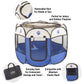 Pop-Up Pet Playpen - Indoor and Outdoor Dog Pen with Carrying Case - Portable Pet Enclosure for Dogs, Cats, and Other Small Animals by PETMAKER (Blue)