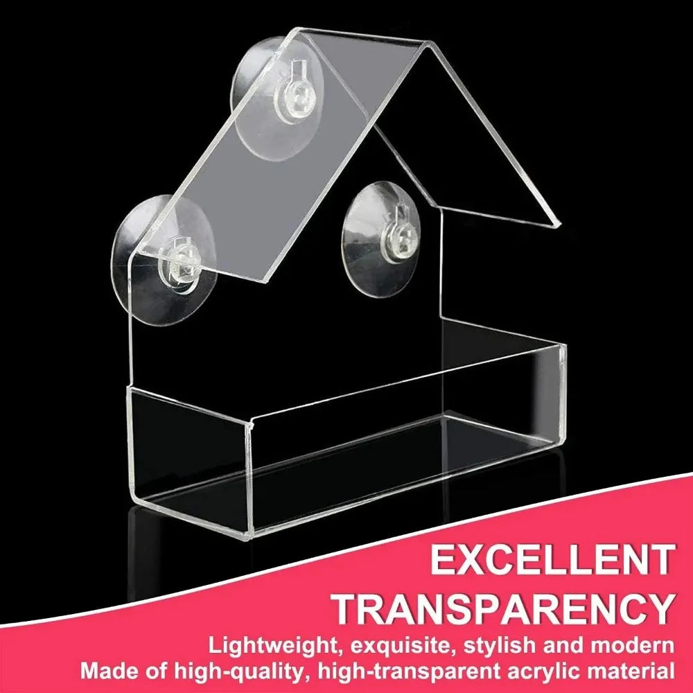 Clear Glass Window Bird Feeder